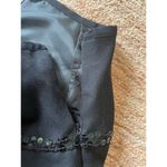 Richard Malcolm Black Silk Tiered Ruffle Skirt Size 10 Sequin Trim Photo 4