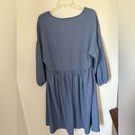 ASOS Petite blue oversized v neck dress size 2 Photo 8