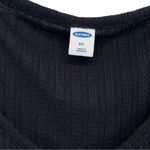 Old Navy  Women’s Linen Blend Black Ribbed Ruffle Tank Top Photo 2