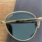 Jimmy Choo women’s MAYLA mirrored cut out round lens shiny gold metal sunglasses Photo 2
