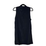 Ginia Freya Mini Dress Silk Black Sleeveless High Neck Size Medium NEW with Tags Photo 1