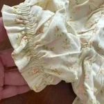 Urban Outfitters NWT white and yellow, puff sleeve milkmaid crop top; size XS Photo 3