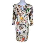 Allen Solly Floral Bird Print Midi Dress Cottagecore Garden Party Long Sleeve M Size M Photo 2