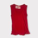 Fantastic Fawn Red Cutout Tank Top Blouse Photo 1