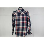 Tna Womens Red Black Cotton Long Sleeve Front Pocket Button Up Shirt Size XS Photo 4