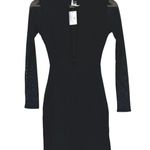 Windsor NWT Cut Out Mini Dress Womens XS Long Mesh Sleeve Bodycon Going Out Photo 0