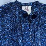 Tuckernuck Figue Zellie sun dress blue ruffle Sz Small Prairie Bohemian chic resort wear Photo 2