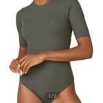 Spanx  Suit Yourself Ribbed Crew Neck Short Sleeve Smoother Bodysuit brown size S Photo 1