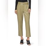 Paige Women's Maria Pant Vegan Leather Self Belt Exposed Button Fly Photo 7