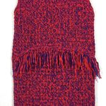 Topshop  Fringed Red Knit Crochet Boho Maxi Dress Photo 6