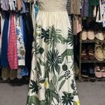 Coolples Made in Italy maxi dress featuring a smocked bodice, short sleeves. Size L Photo 3