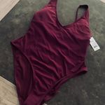 Shade & Shore Women's Ribbed Plunge Twist-Front One Piece Swimsuit - Purple Photo 7