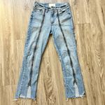 Mother Superior High Waisted Rascal Zip Step Fray Jeans in Misbeliever Size 26 Blue Photo 3