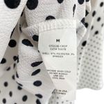 Green Envelope Black and White Polka Dot Blouse Business Casual Top Size M Photo 4