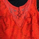 I.N. San Francisco Fit & Flare Lined Orange Lace Dress Size 3 EUC Photo 4