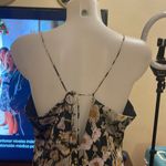 H&M  V Neck Satin Floral Midi Dress Boho Strappy Back Photo 4