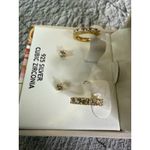 Rachel Ashwell NIB 925 Sterling Silver Vermeil Cubic Zirconia Earrings Set Photo 5