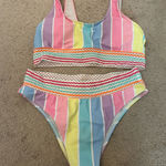 SheIn  Rainbow Bikini Size Large Photo 0