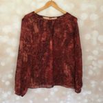 Catherine Malandrino Red Scarlett Snake Print Blouse Photo 1