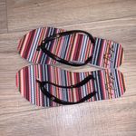 Roxy NWT  wave design stripes colorful flip flops 6 Photo 1