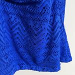 Catalina  Tankini Top Crochet Look Elephant Center Detail Dark Blue Size 2XL Photo 1