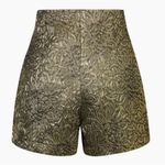 High Waisted Jacquard Black & Gold Shorts Size XS Photo 1