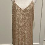 Gentle Fawn NWT  Gold Sequin Party Dress Sz L Photo 0