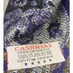 Jerusalem Paisley Scarf Shawl Wrap Womens One Size Blue Black Cashmere Blend Photo 3