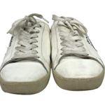 Saint Laurent  Court Classic White Canvas Leather Logo Low Top Sneakers Shoes 36 Photo 2