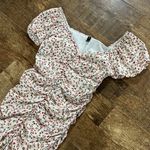 Zaful Zalful Scrunch Cinched Floral Mini Dress Puff Sleeve Photo 1