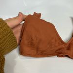 Aerie  scoop neck bikini top orange/rust ribbed women’s‎ size XXS summer beach Photo 1