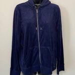 Ralph Lauren  Blue Velour Velvet Sweater Hoodie Size XL NWT Photo 0