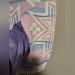 None EUC Vintage Pink & Blue Snowflake Pastel Sparkle Sweater size large Photo 5