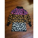 Farm Rio NWOT  Chunky Knit Edgy Feminine Whimsygoth Leopard Sweater Dress Size XS Photo 1