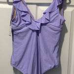 Shade & Shore  Light Purple Ruffle One Piece Swimsuit Photo 0