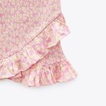 ZARA  Pink Floral Print Mini Skirt NWT XS Photo 1
