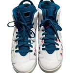 Jordan 6 Retro White Laser Fuchsia Green Abyss EUC Photo 2