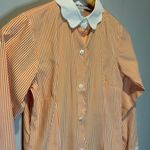 Gretchen Scott Pique All Day Pinstripe Button Down Blouse Photo 2
