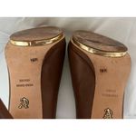 Italian made Vero Cuoio brown soft leather signature open toe heels, 9.5M Dressy Size 9.5 Photo 6