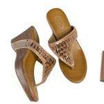 Italina ☻︎ Sparkly Baguette Crystal Wedge Heel Sandals Shoes ☻︎ Rose Gold ☻ 7.5M Photo 0