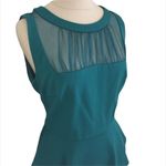 Bebe ✨ Teal Sleeveless Crinkle Peplum Top✨ Photo 4