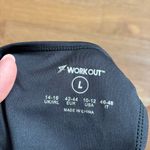 Primark Black Women’s Longline Sports Bra Scoop Neck Cut Out Back Large Padded Photo 2