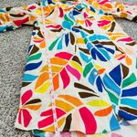 Tabitha Brown Target Botanical Print Puff Sleeve Mini Tunic Floral dress XS Photo 11