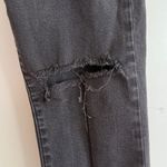 J Brand Low Rise Skinny Crop Distressed Black Jeans Size 27 | Edgy Minimalist Photo 2