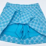 Lady Hagen  Golf Skort Athletic Skirt Blue Plaid Pleated Front Women's Size 8 Photo 2