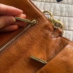 Tory Burch  brown leather logo fold over gold chain rare crossbody bag Photo 5