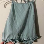 SheIn Teal Open Back Halter Top Photo 1