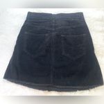 Brandy Melville  Mini Skirt Black Corduroy Sz Sm Distressed hem Photo 2