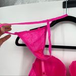 Seven Til’ Midnight‎ Lingerie Set Pink lace Garter & Thong small NWT Photo 5
