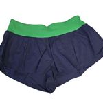 Anthropologie Shorts Colorblock Micro Boxer Cotton Size Large Blue Green NEW Photo 1